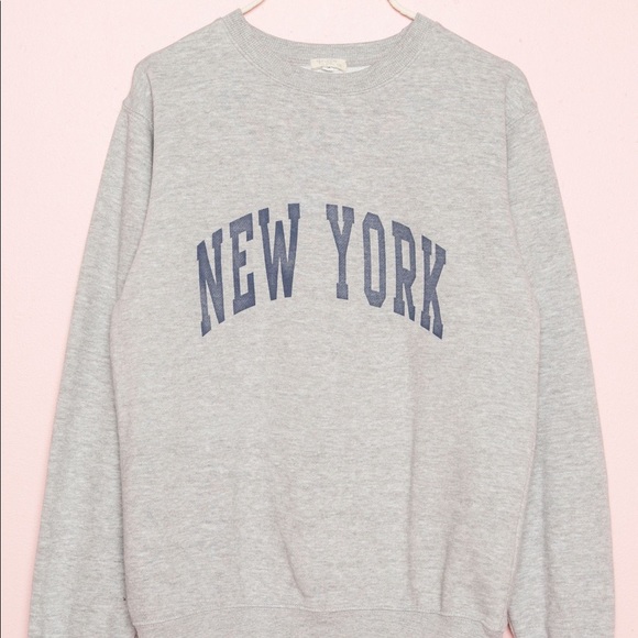 Brandy Melville Sweaters - Brandy Gray New York Crewneck
